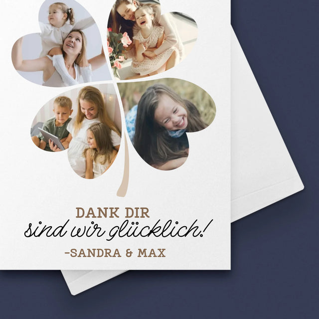Fotocollage: Mama, Dank Dir Sind Wir Glücklich! - Glückwunschkarte