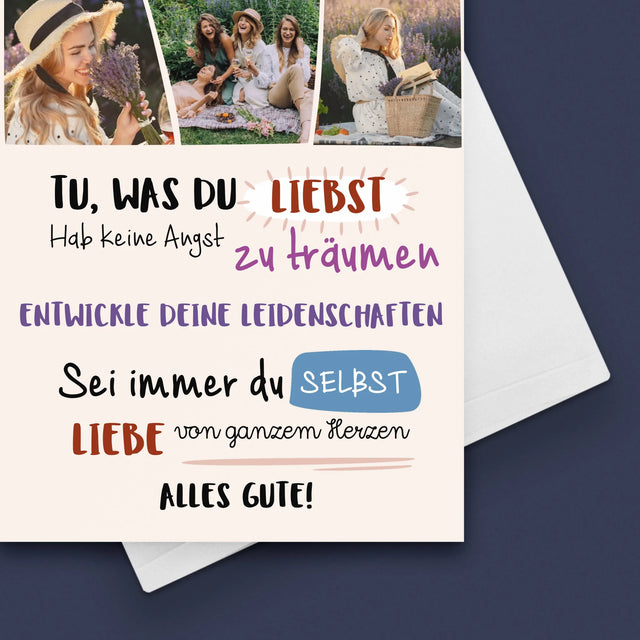 Fotocollage: Geburtstagswünsche - Glückwunschkarte
