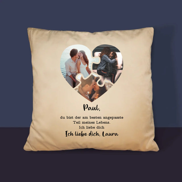 Fotocollage: Valentinstag-Puzzle - Kissen