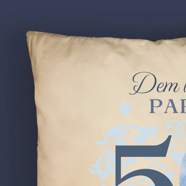 Foto Und Unterschrift: Dem Lieben Papa Zum 50. Geburtstag - Kissen