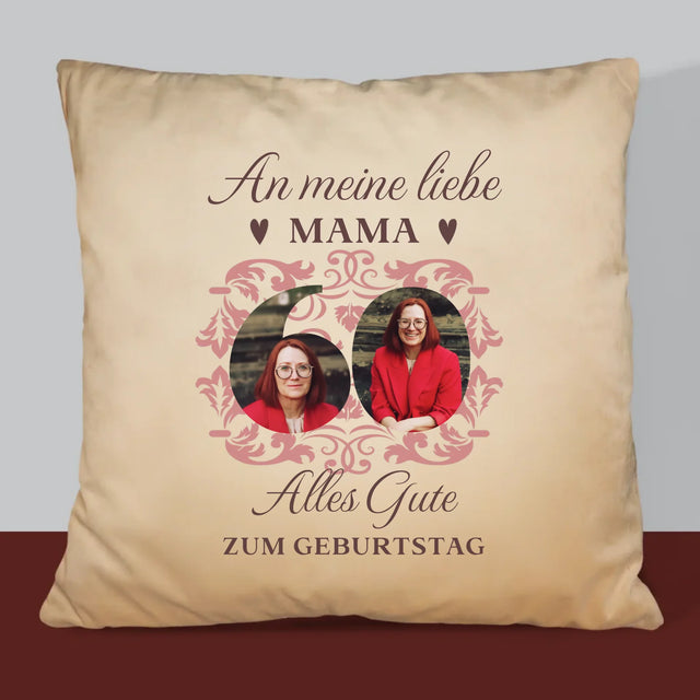 Buchstaben-Collage: An Meine Liebe Mama Zum 60. Geburtstag - Kissen