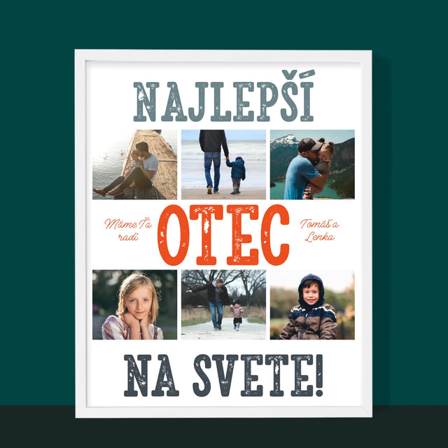 Fotokolaż: Najlepszy Tata Na Świecie Zdjęcia - Wydruk Obramowany | SK