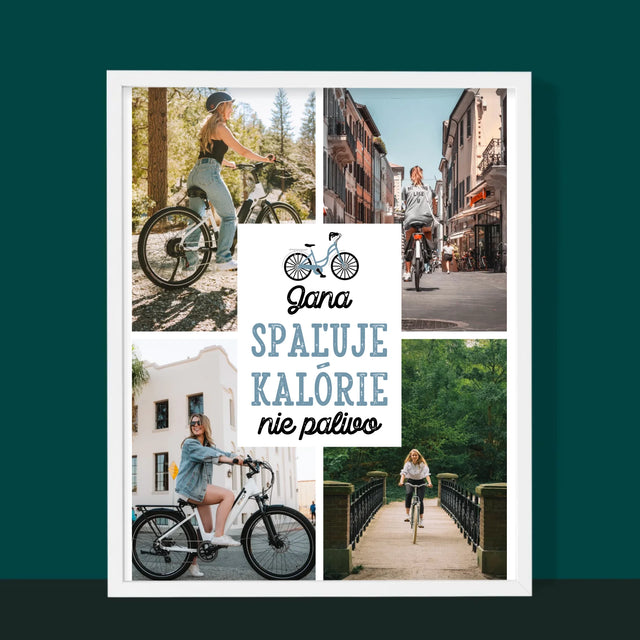 Fotokolaż: Spala Kalorie, Nie Paliwo - Wydruk Obramowany | SK