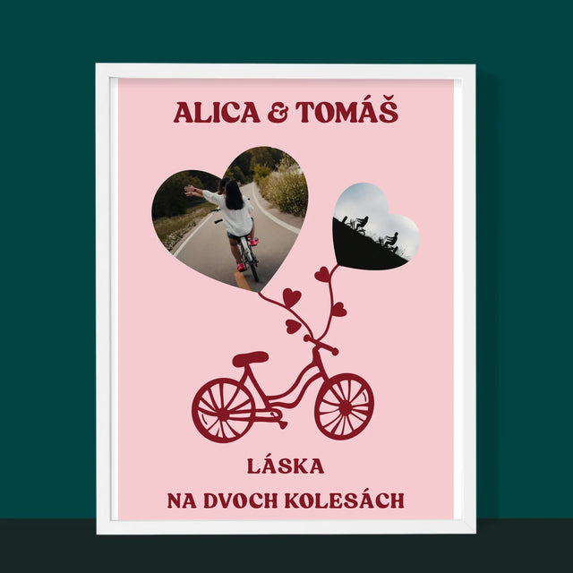 Fotokolaż: Miłość Na Dwóch Kółkach - Wydruk Obramowany | SK