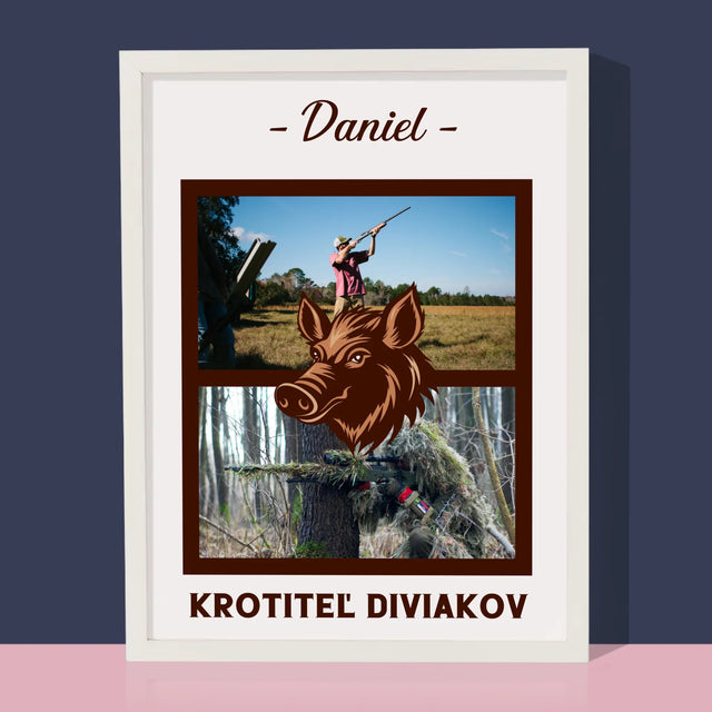 Fotokolaż: Pogromca Dzików - Wydruk Obramowany | SK