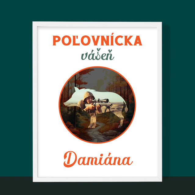 Zdjęcie I Podpis: Myśliwska Pasja - Wydruk Obramowany | SK