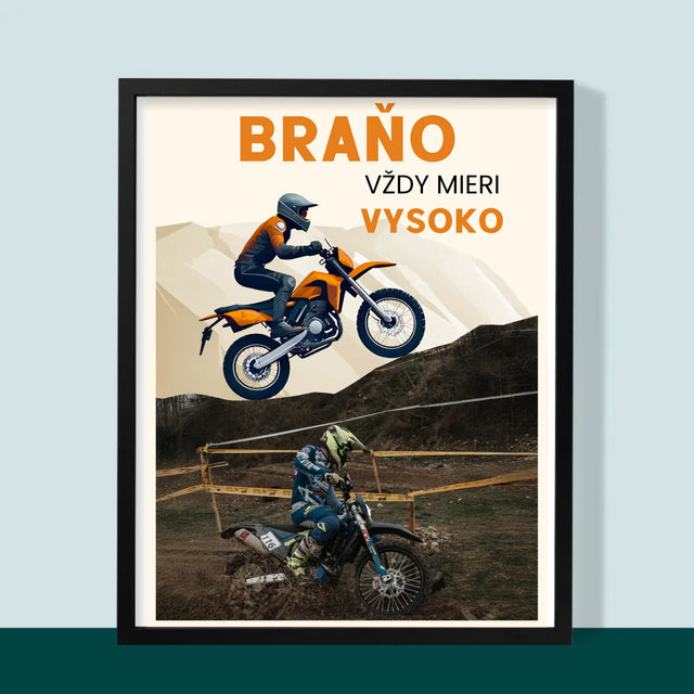 Zdjęcie I Podpis: Zawsze Mierzy Wysoko - Wydruk Obramowany | SK