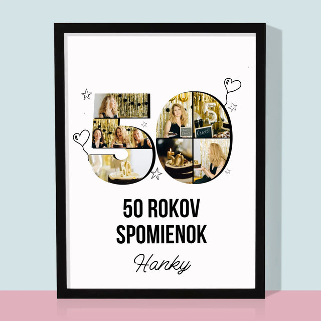 Kształt Ze Zdjęć: 50 Lat Wspomnień - Wydruk Obramowany | SK