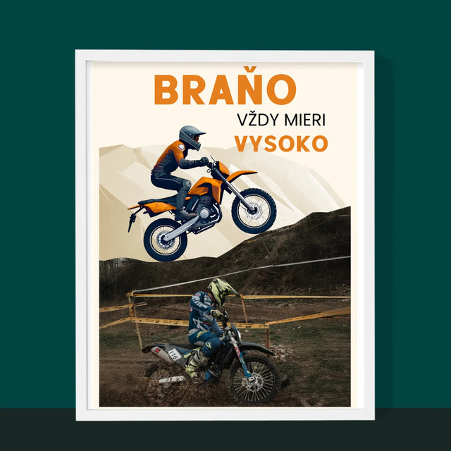 Zdjęcie I Podpis: Zawsze Mierzy Wysoko - Wydruk Obramowany | SK