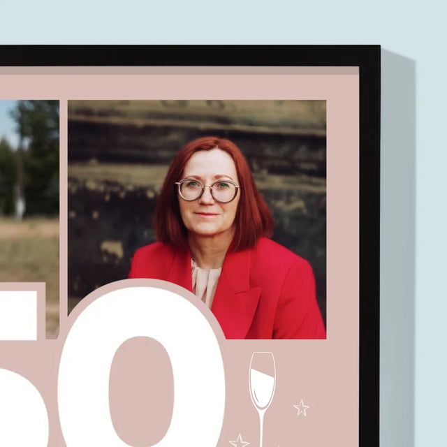Fotokolaż: 50 Kieliszki - Wydruk Obramowany | SK