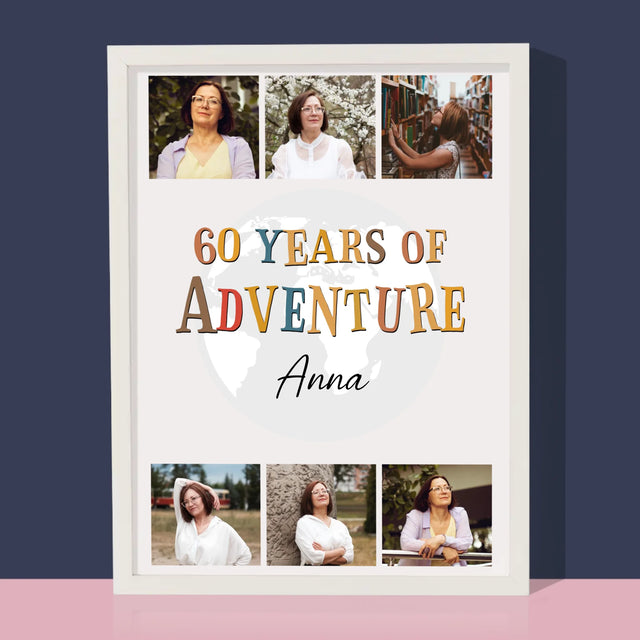 Fotokolaż: 60 Years Of Adventure - Wydruk Obramowany | SK