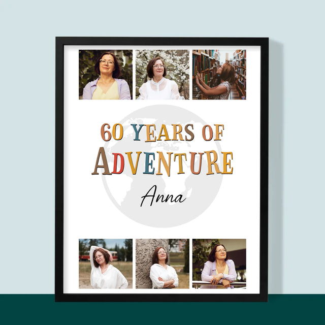 Fotokolaż: 60 Years Of Adventure - Wydruk Obramowany | SK