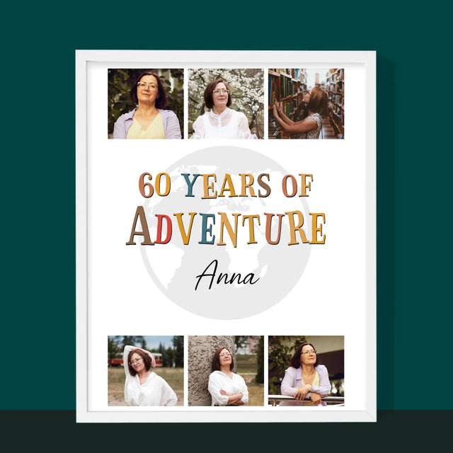 Fotokolaż: 60 Years Of Adventure - Wydruk Obramowany | SK