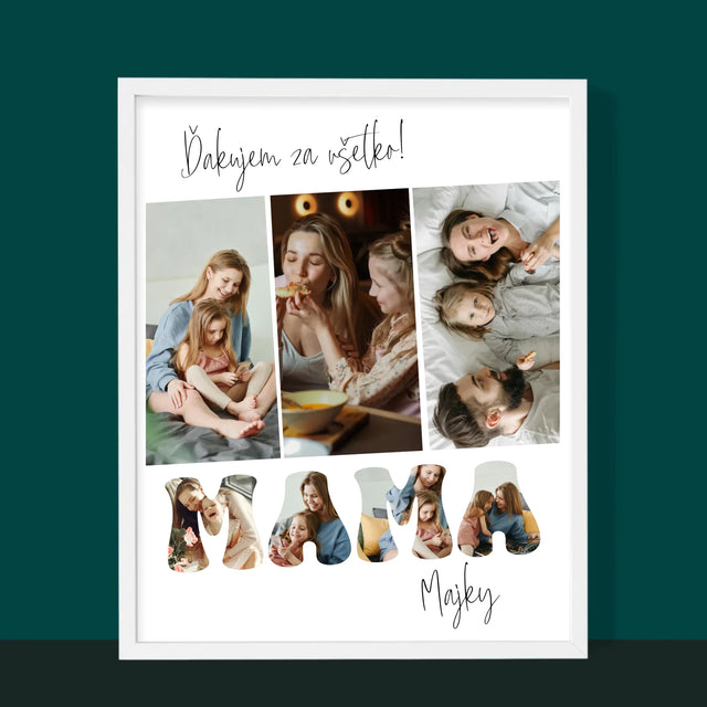 Fotokolaż: Mamo Dziękuję Za Wszystko - Wydruk Obramowany | SK