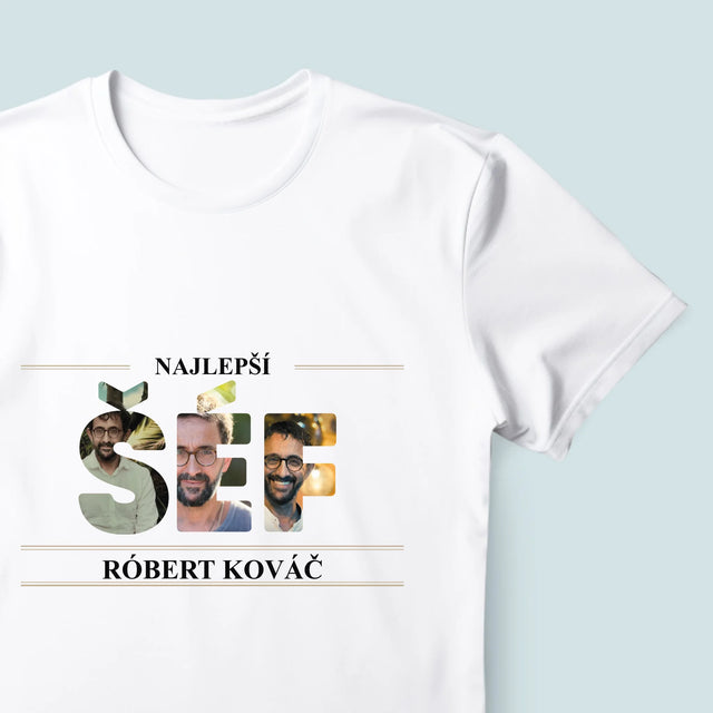 Słowo Ze Zdjęć: Najlepszy Szef 2 - Koszulka Męska z Nadrukiem | SK