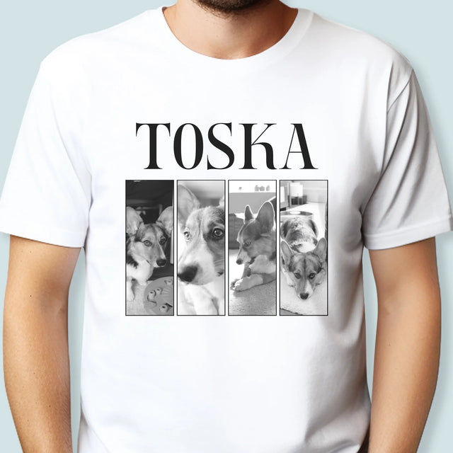 Fotokolaż: Bootleg Klasyczny z Pupilem - Koszulka Męska z Nadrukiem | SK