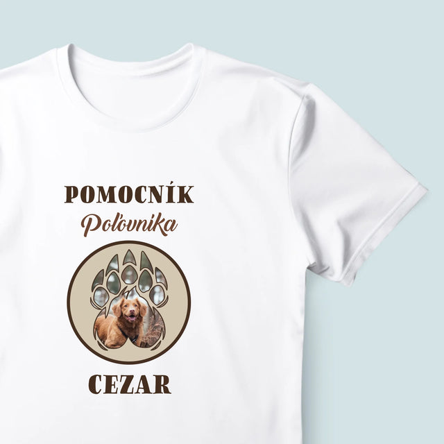 Kształt Ze Zdjęć: Pomocnik Myśliwego - Koszulka Męska z Nadrukiem | SK